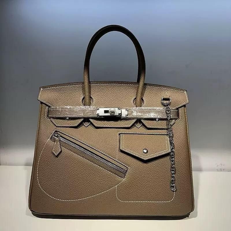 Structured Leather Top Handle Handbag · Luxury Gift for Her
