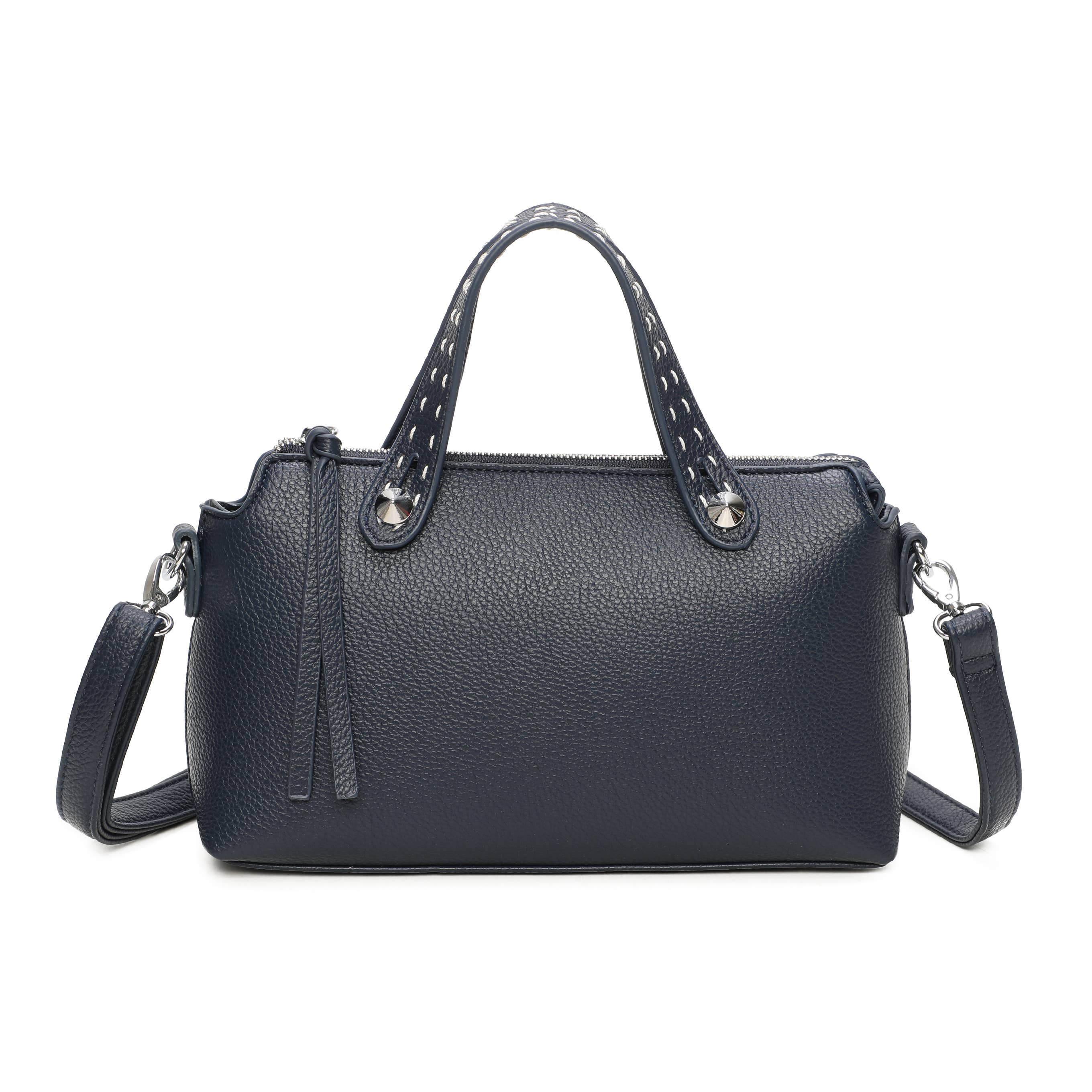Small Structured Top Handle Crossbody Bag