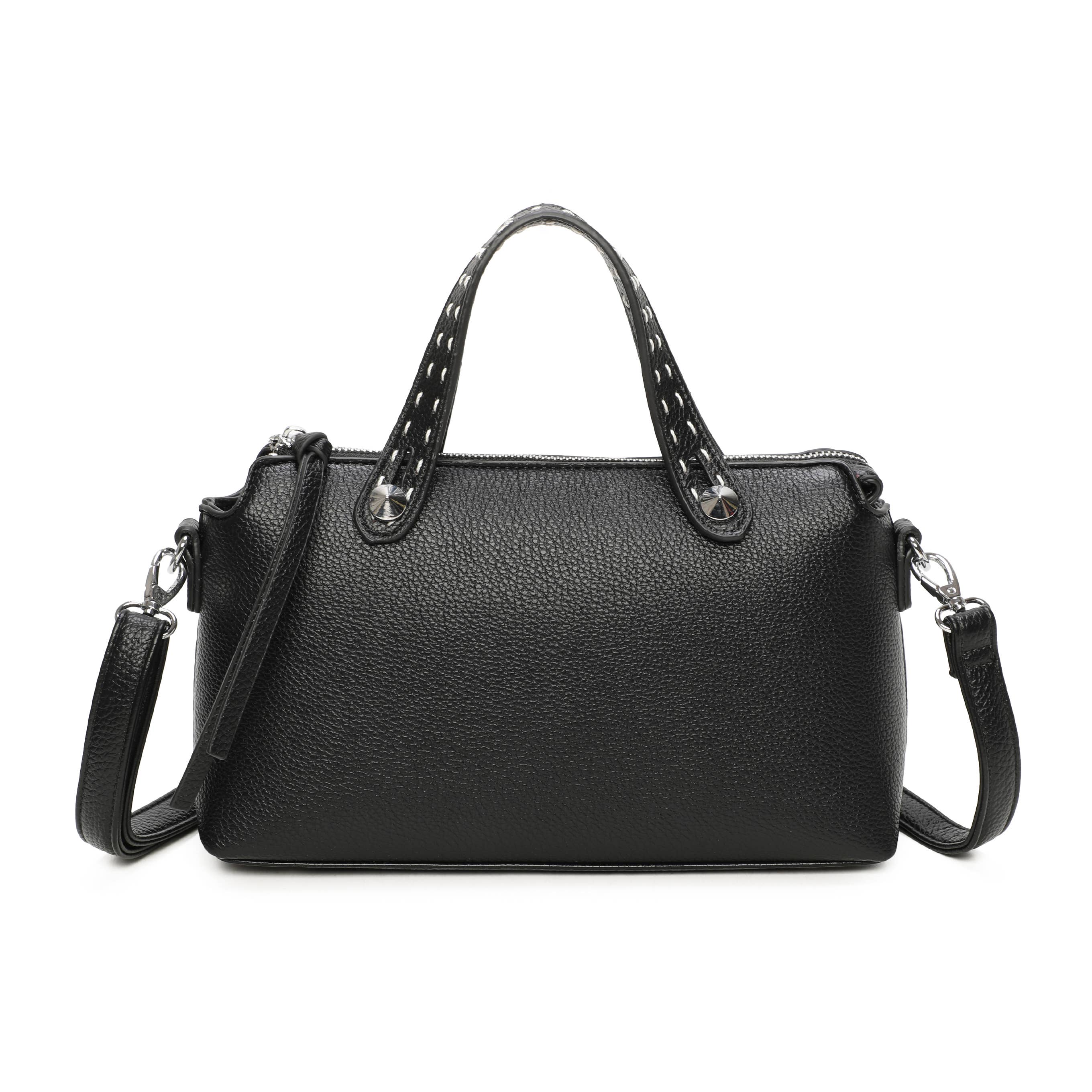 Small Structured Top Handle Crossbody Bag