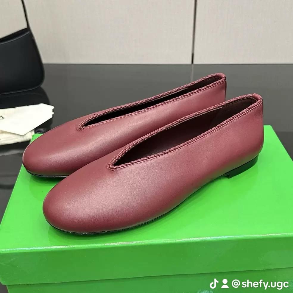 Leather Square Toe Ballet Flats