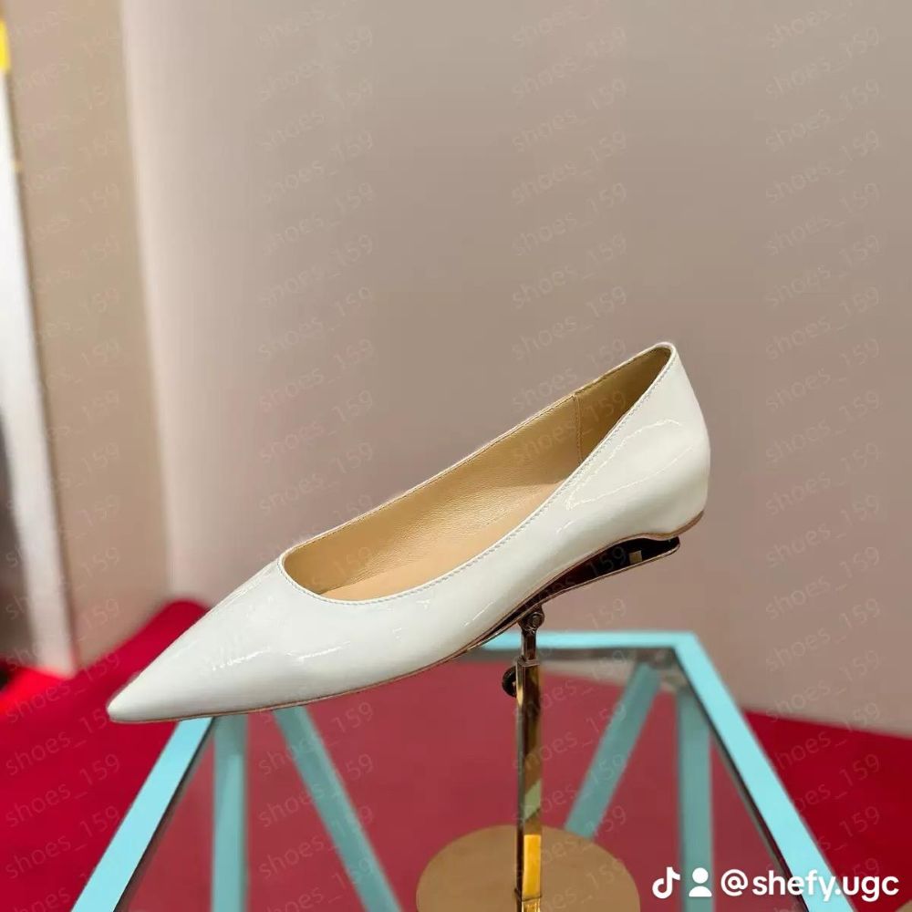 Leather Square Toe Ballet Flats