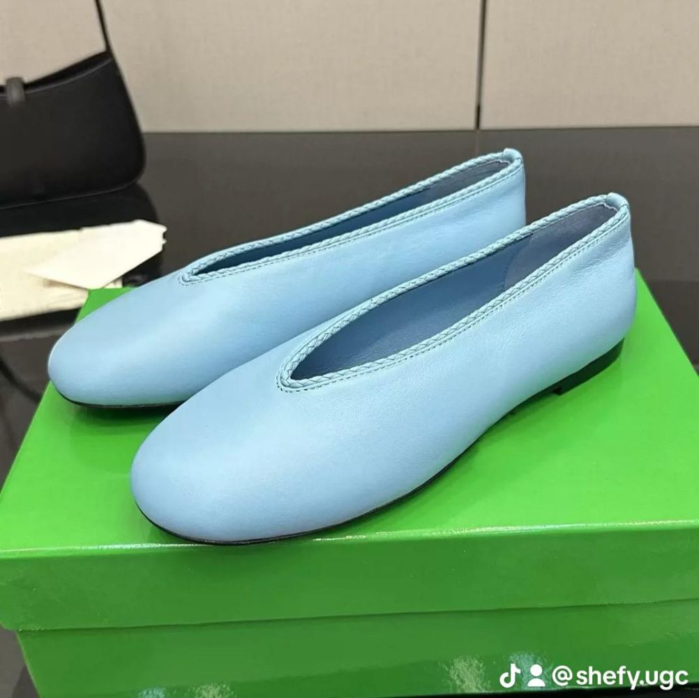 Leather Square Toe Ballet Flats