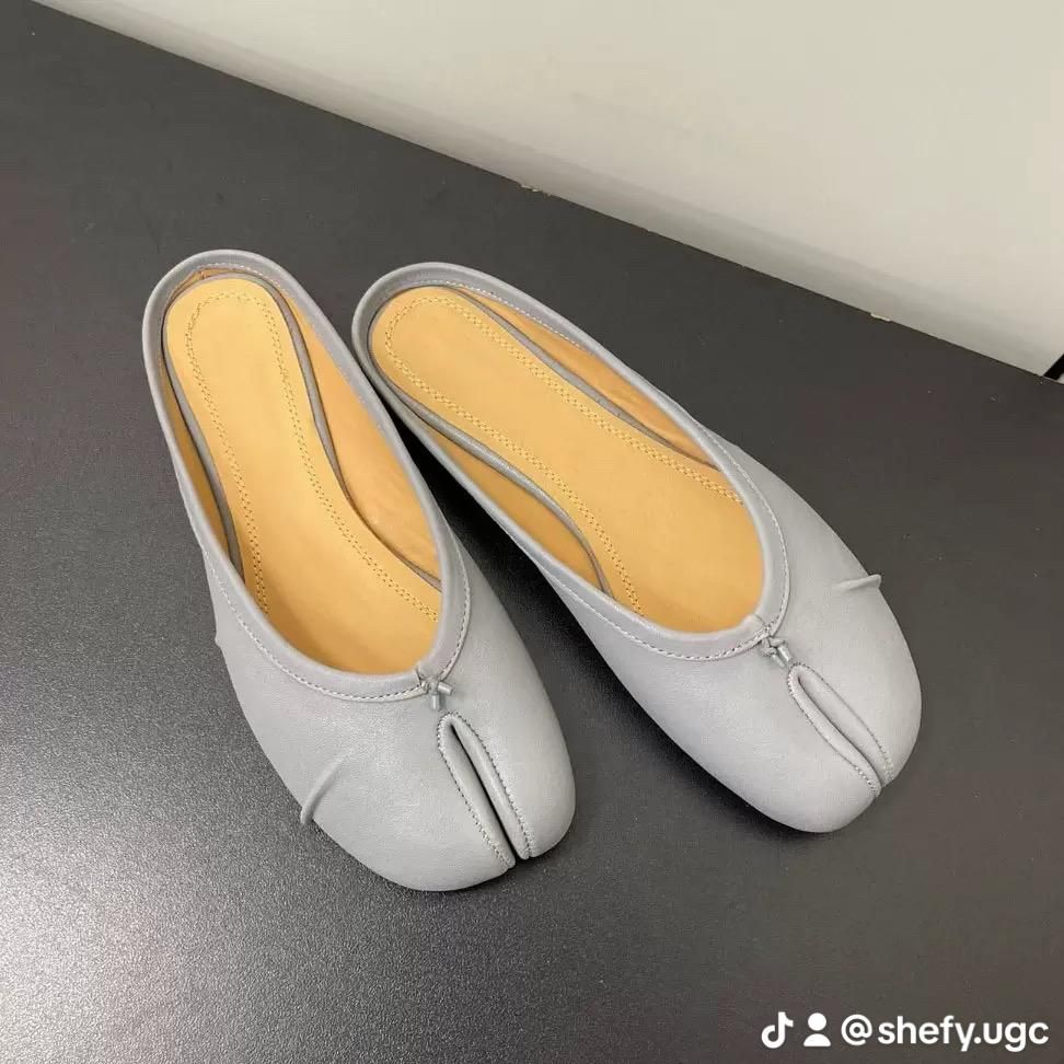 Leather Square Toe Ballet Flats