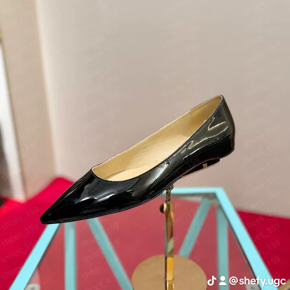 Leather Square Toe Ballet Flats