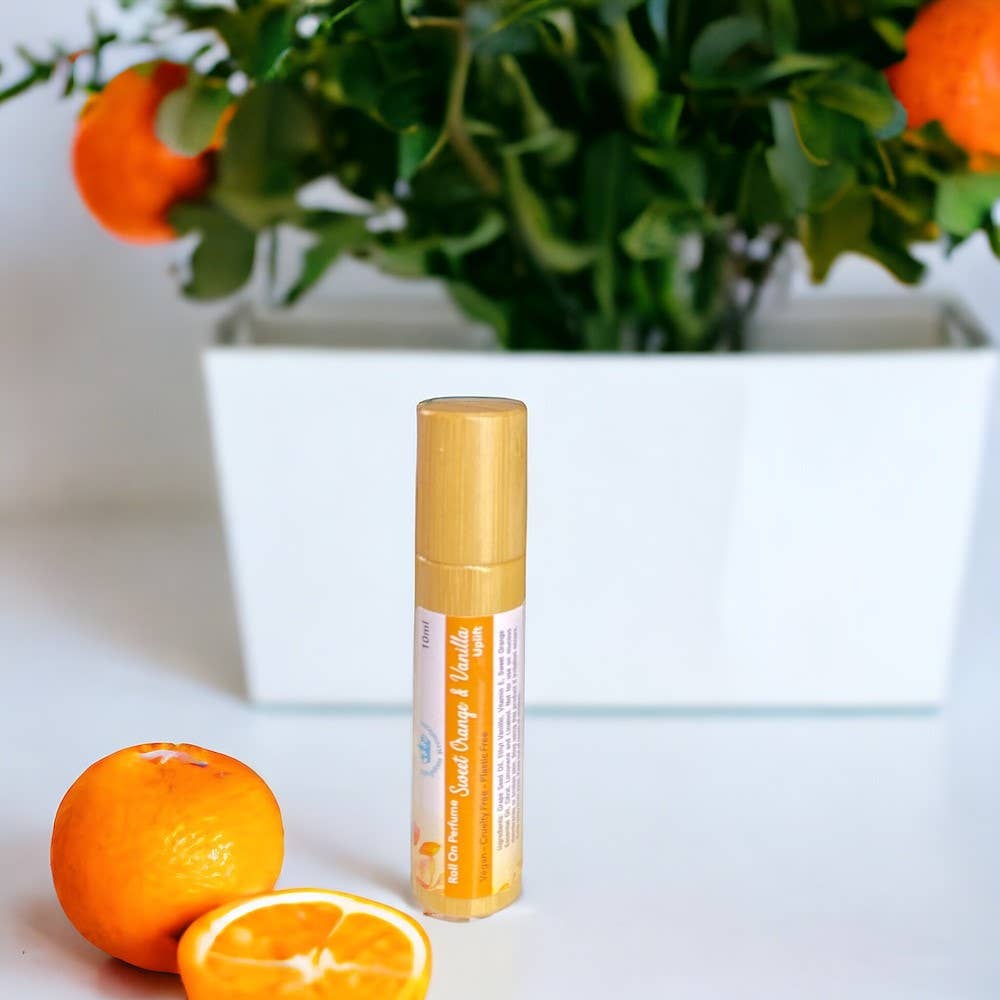 Sweet Orange & Vanilla Roll On Perfume Oil · Uplifting Vegan Fragrance (10ml)