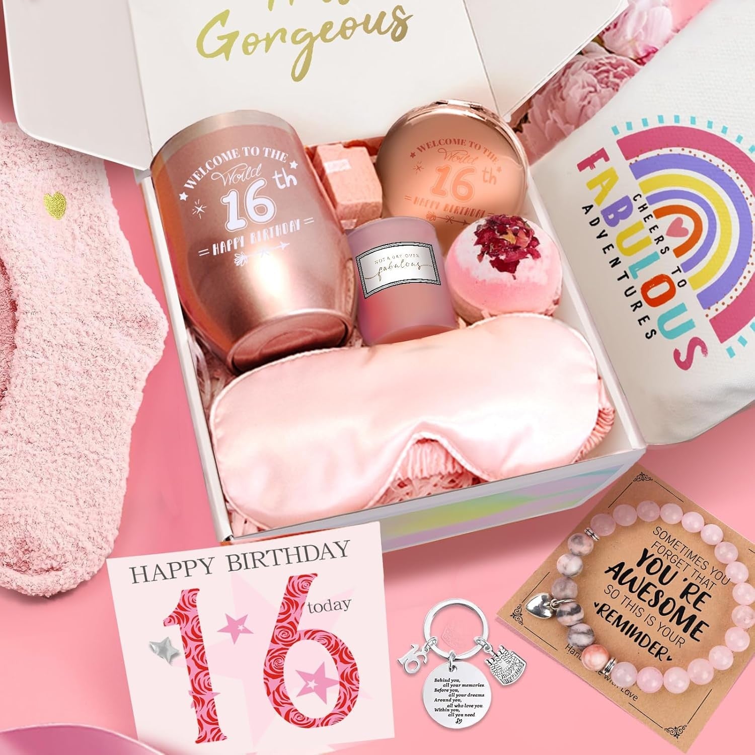 16th Birthday Gifts for Girls, Happy 16 Years Old Birthday Pamper Set Present