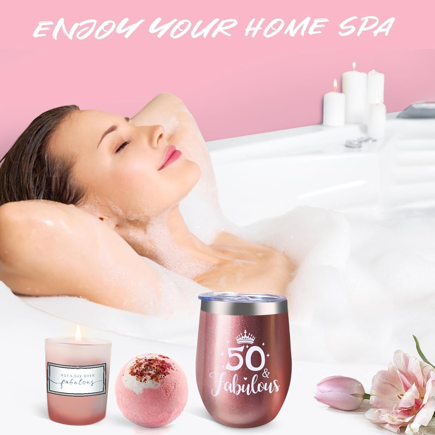 50th Birthday Gifts for Women, Happy 50 Years Old Gift Ideas for Her Friends