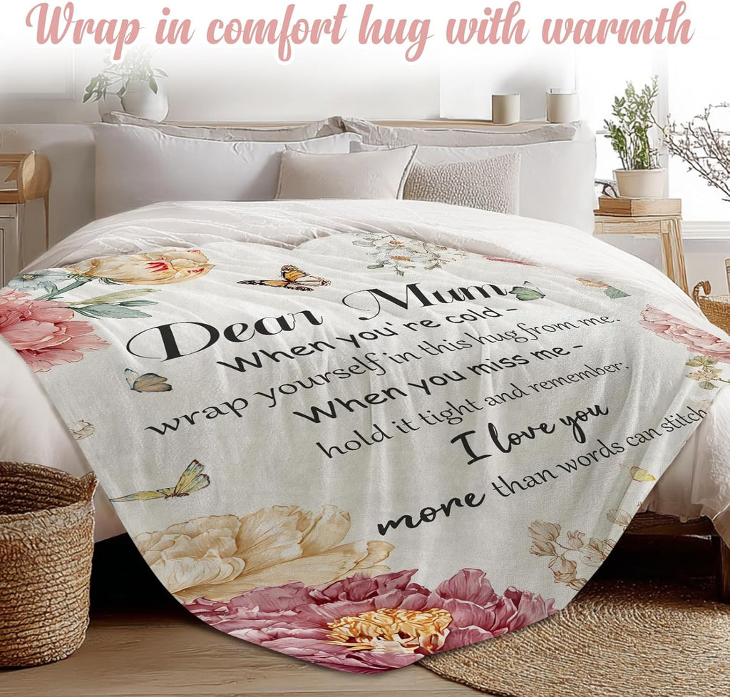 Best Mum Ever Blanket - Gifts for Mum from Daughter Son, Mother's Day, Birthday