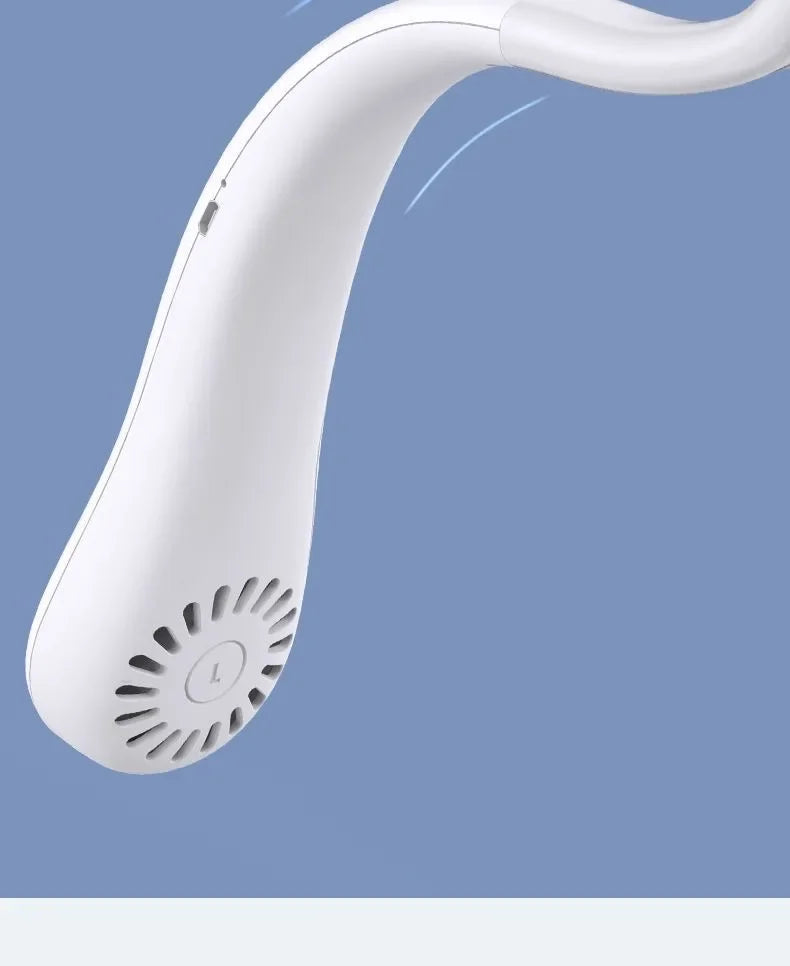 Hands-Free Bladeless Neck Fan – Portable USB Rechargeable Personal Cooling Fan (3 Speeds)