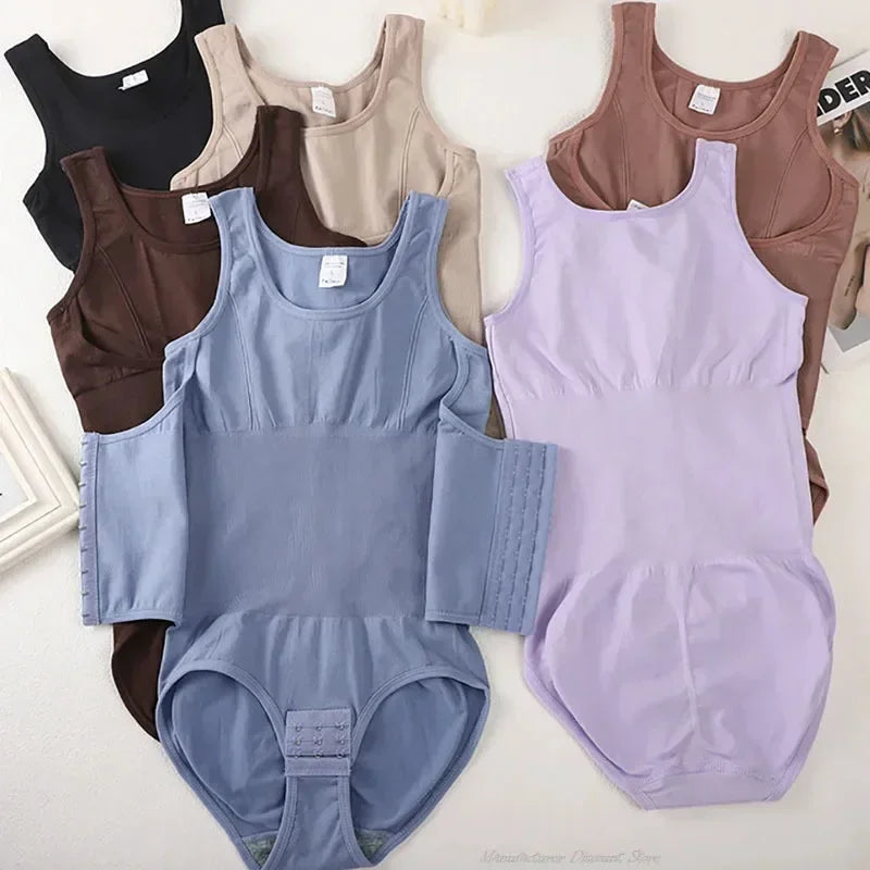 Women's Zipper Waist Trainer Bodysuit - Tummy Control Body Shaper Shapewear | SHEFYSTYLE