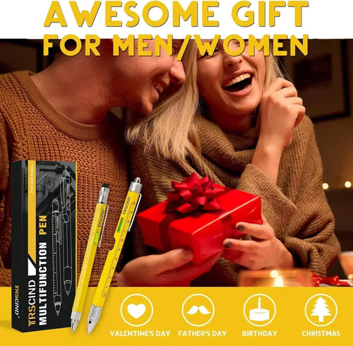 9-in-1 Multitool Pen - Screwdriver, Ruler & Stylus Gadget | Gift for Men & Dad | SHEFYSTYLE