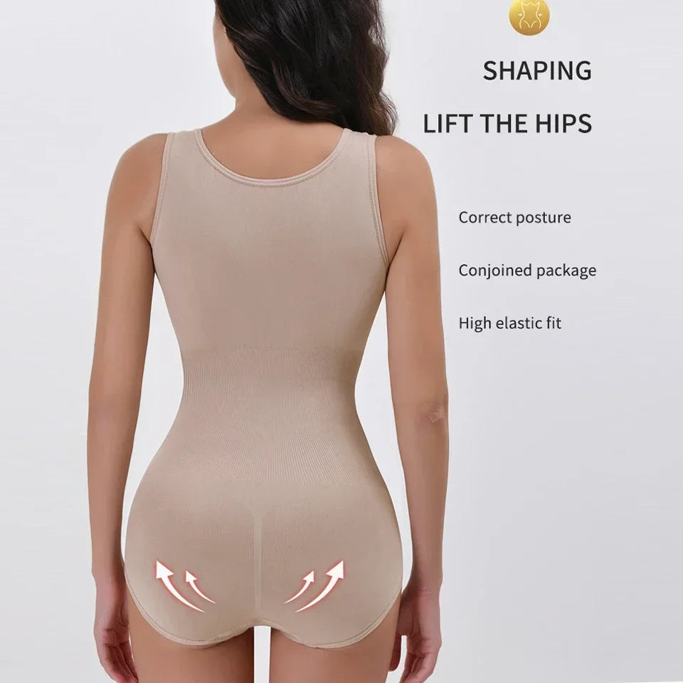 Women's Zipper Waist Trainer Bodysuit - Tummy Control Body Shaper Shapewear | SHEFYSTYLE