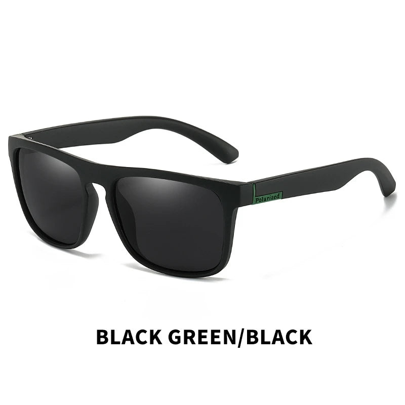 Polarized Square Sunglasses – Unisex Vintage UV400 Sunglasses with Mirrored Lenses (Driving, Fishing & Outdoor)