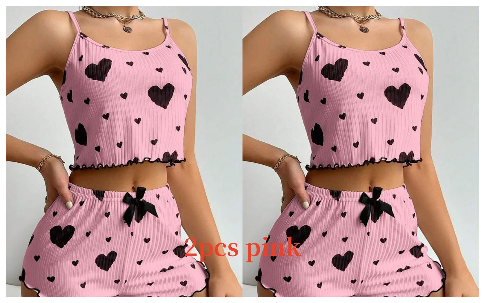 Women's 2-Piece Pajama Set - Soft Tank Top & Shorts Sleepwear Loungewear | SHEFYSTYLE