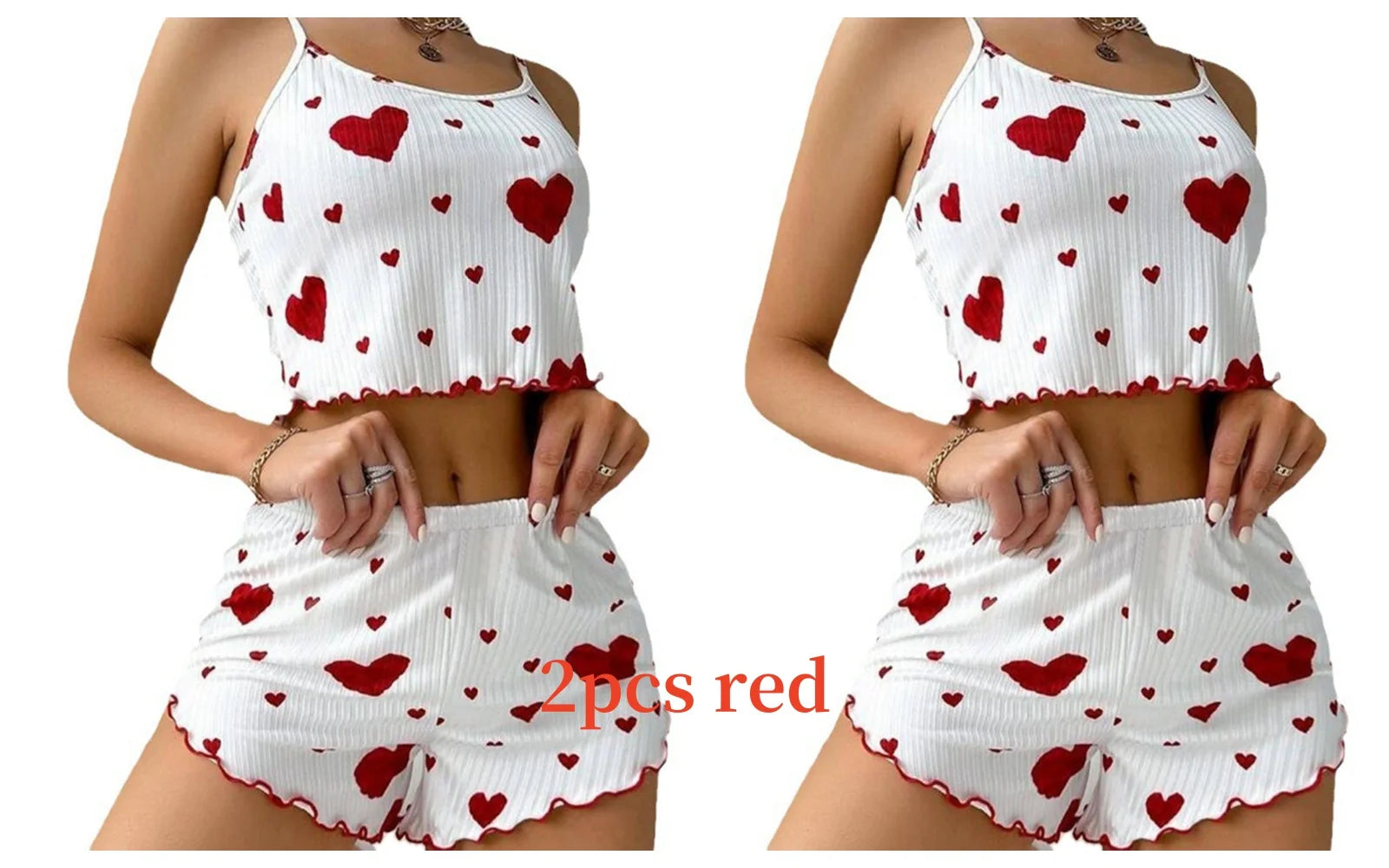 Women's 2-Piece Pajama Set - Soft Tank Top & Shorts Sleepwear Loungewear | SHEFYSTYLE