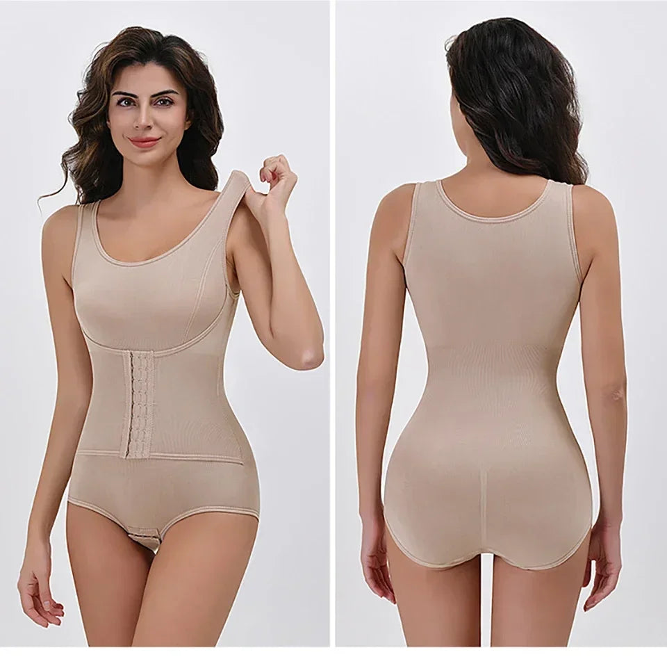 Women's Zipper Waist Trainer Bodysuit - Tummy Control Body Shaper Shapewear | SHEFYSTYLE