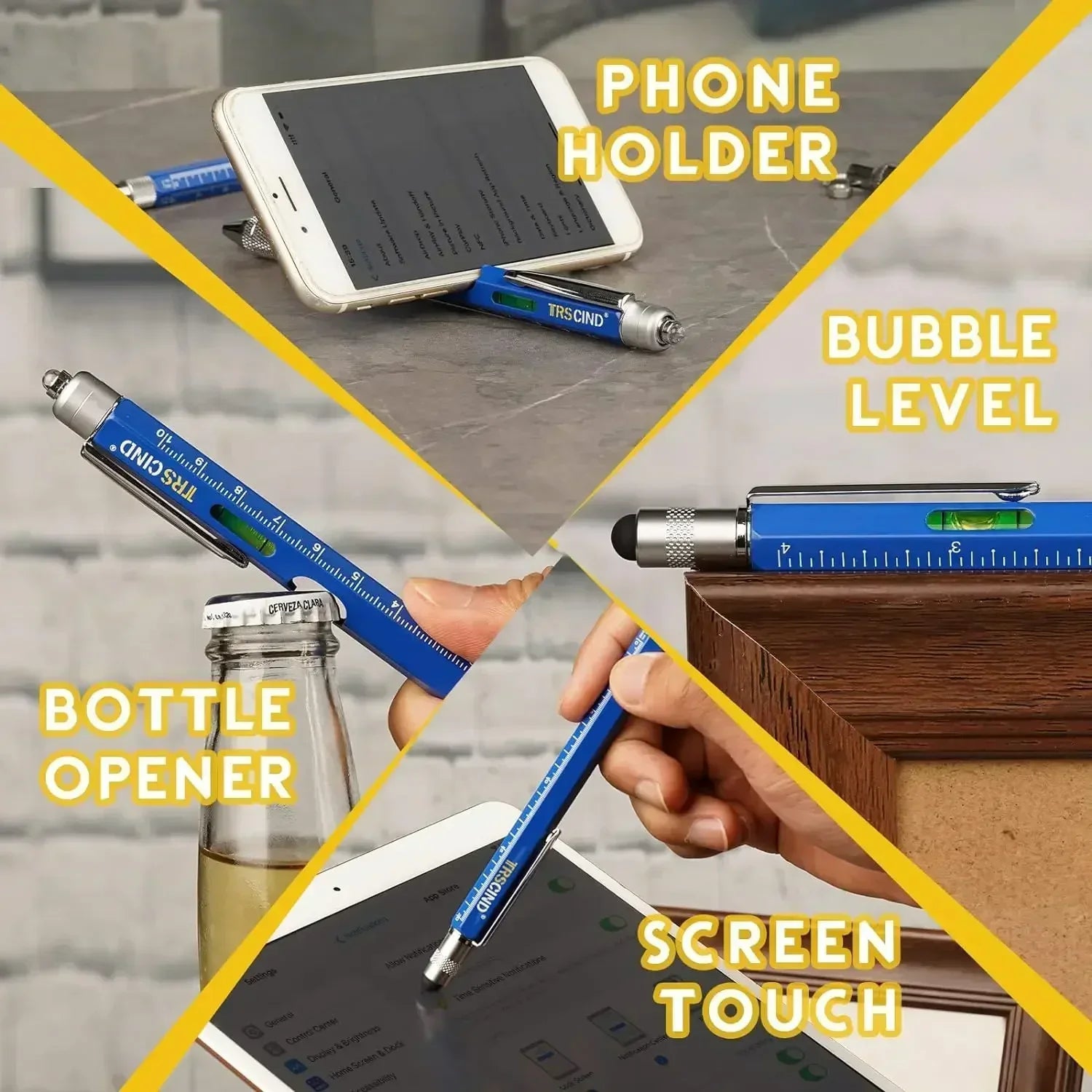 9-in-1 Multitool Pen - Screwdriver, Ruler & Stylus Gadget | Gift for Men & Dad | SHEFYSTYLE