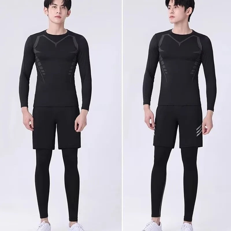 Men's Compression Sports Shirt - Quick-Dry Long Sleeve Gym & Running Top | SHEFYSTYLE