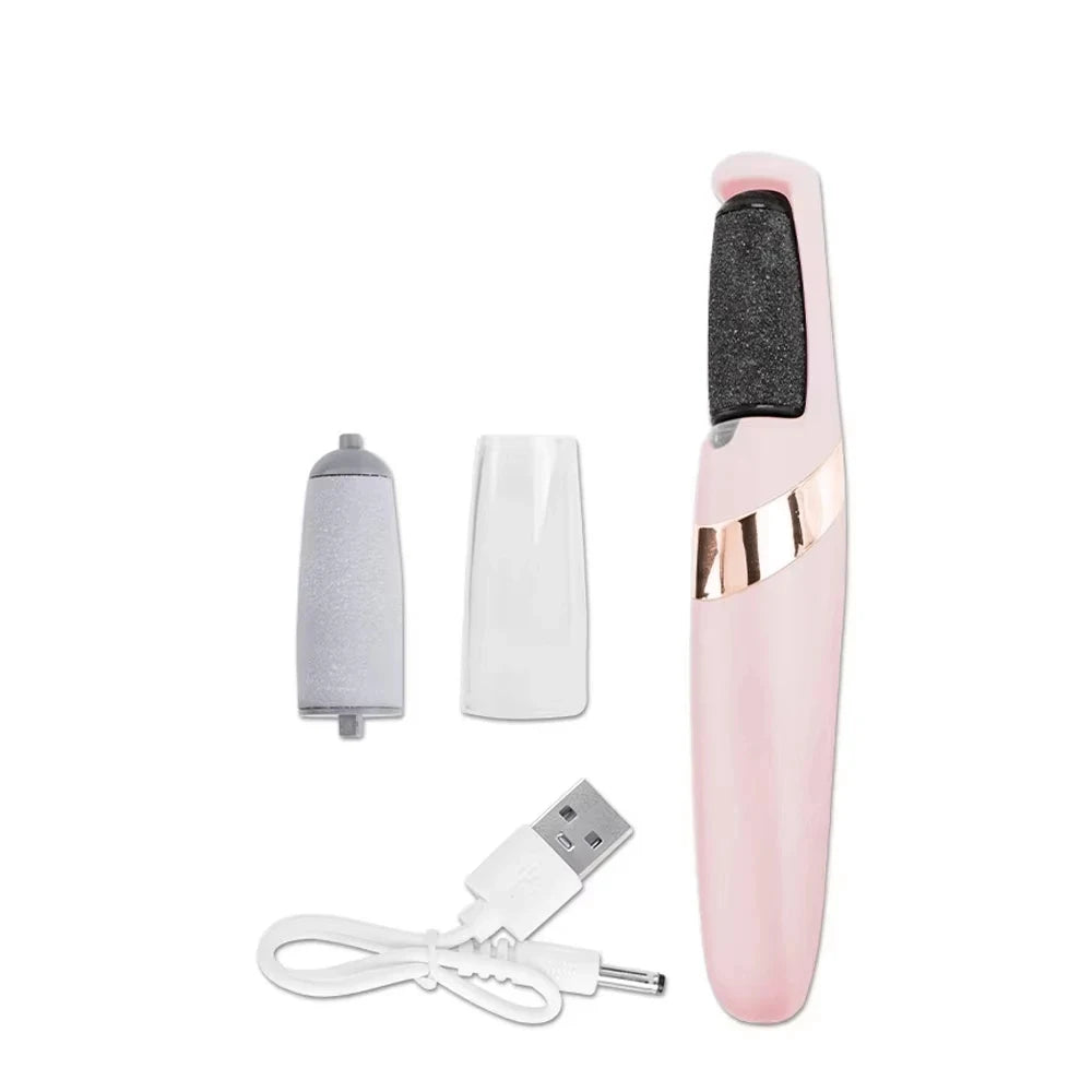 Electric Callus Remover & Foot File – Cordless Rechargeable Hard-Skin Remover with LED Light (Coarse & Fine Heads)