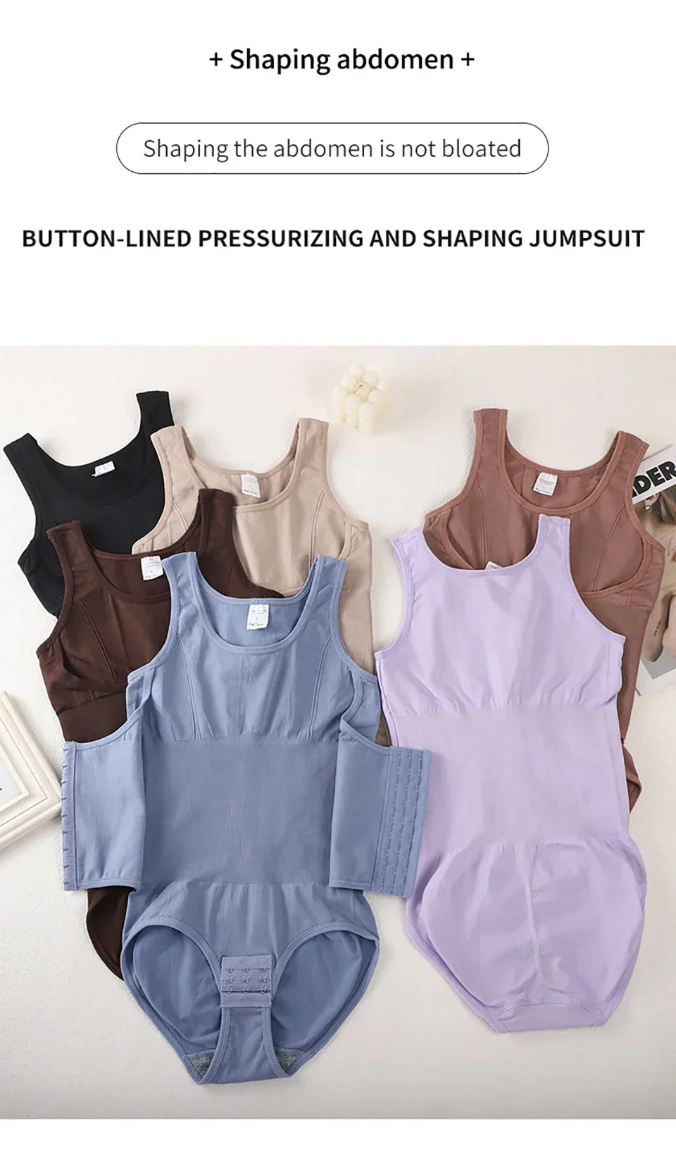 Women's Zipper Waist Trainer Bodysuit - Tummy Control Body Shaper Shapewear | SHEFYSTYLE