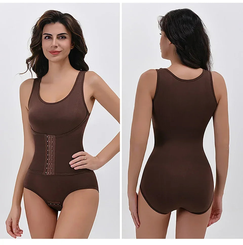Women's Zipper Waist Trainer Bodysuit - Tummy Control Body Shaper Shapewear | SHEFYSTYLE