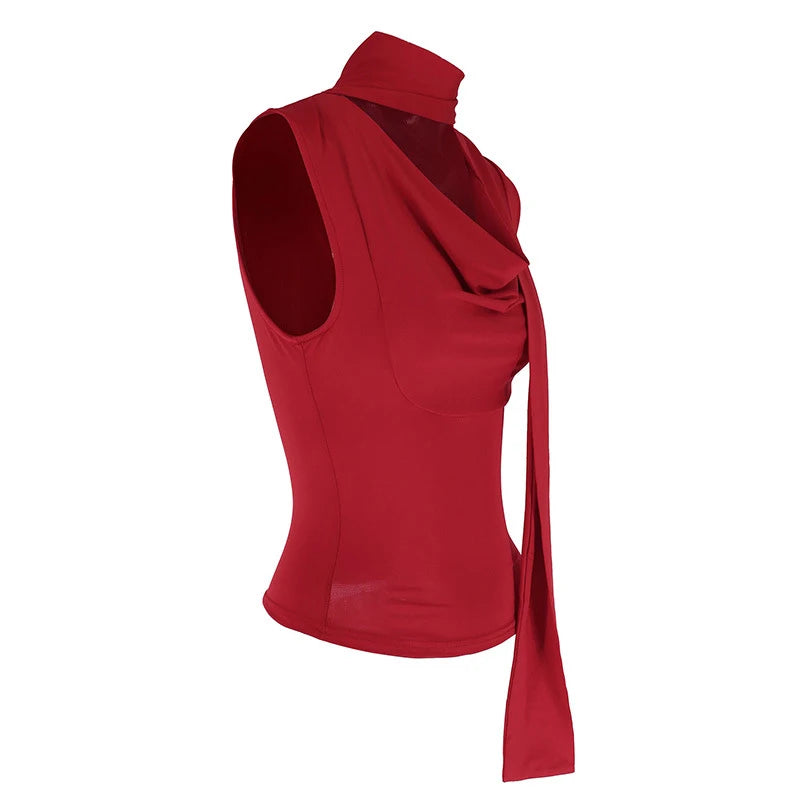 Women's Sleeveless V-Neck Tank Top - Slim Fit Knitted Summer Top | SHEFYSTYLE