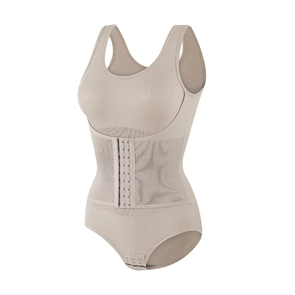 Women's Zipper Waist Trainer Bodysuit - Tummy Control Body Shaper Shapewear | SHEFYSTYLE