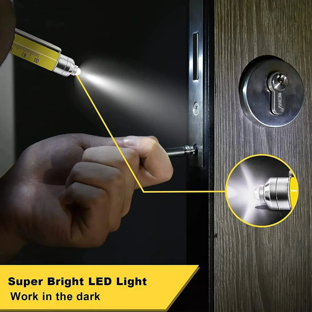 9-in-1 Multitool Pen - Screwdriver, Ruler & Stylus Gadget | Gift for Men & Dad | SHEFYSTYLE