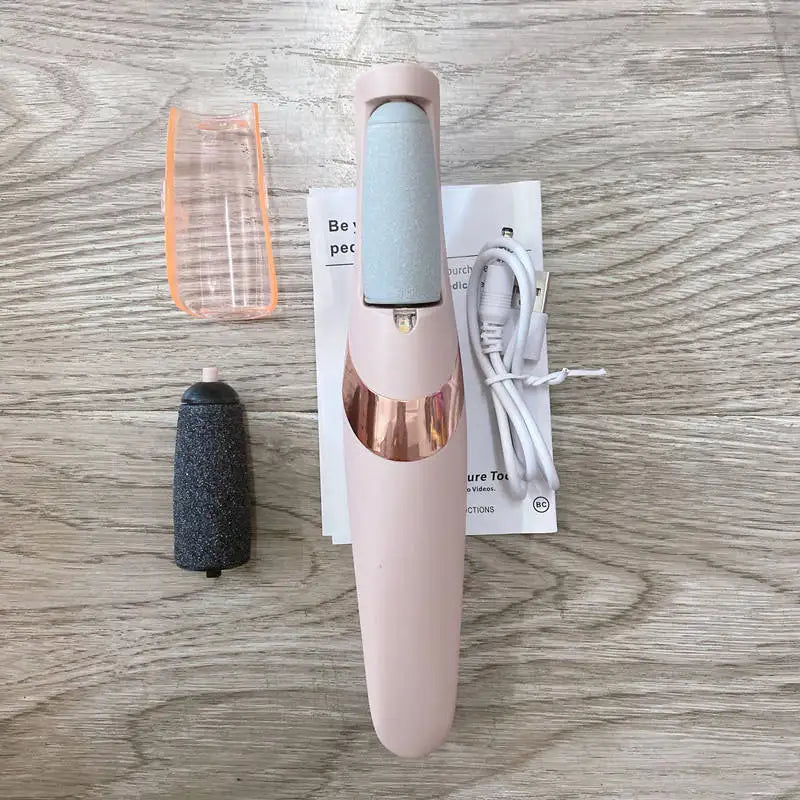 Electric Callus Remover & Foot File – Cordless Rechargeable Hard-Skin Remover with LED Light (Coarse & Fine Heads)