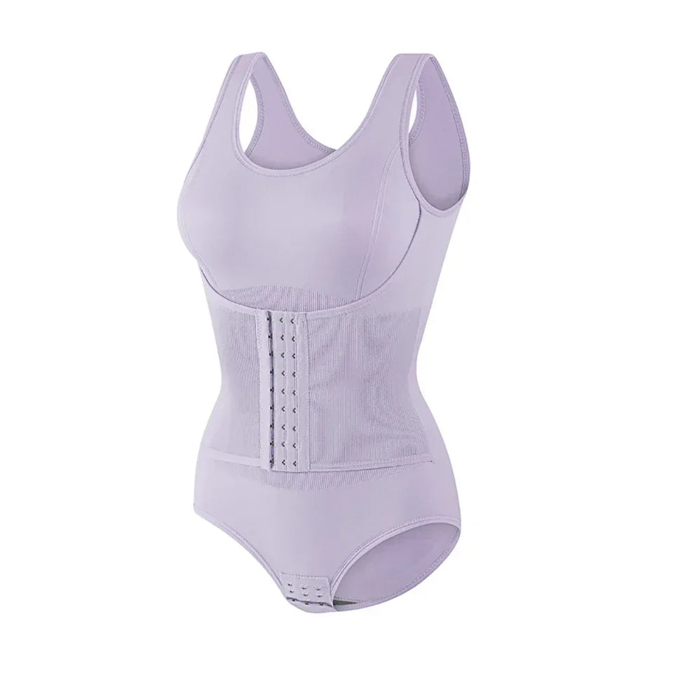 Women's Zipper Waist Trainer Bodysuit - Tummy Control Body Shaper Shapewear | SHEFYSTYLE