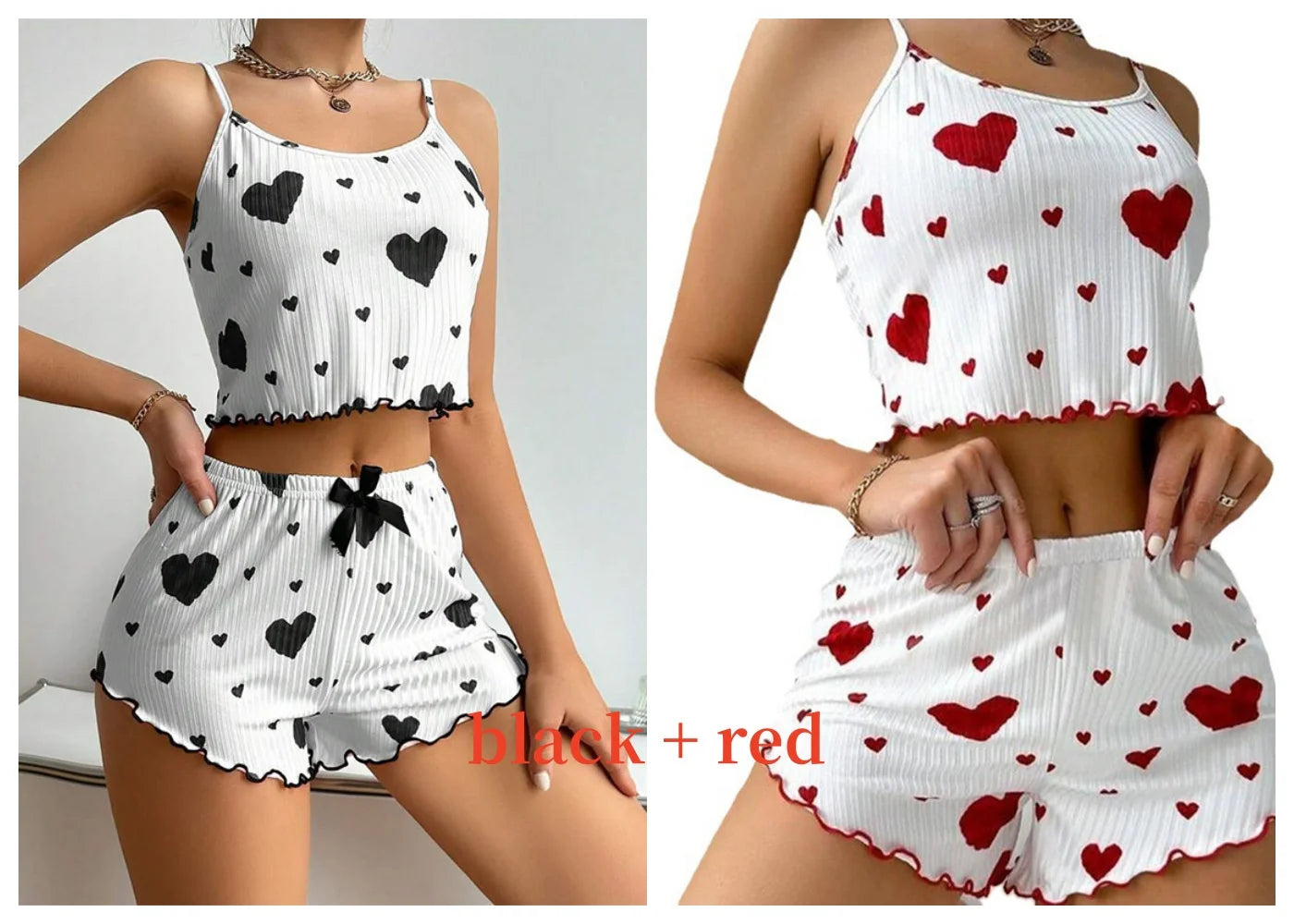 Women's 2-Piece Pajama Set - Soft Tank Top & Shorts Sleepwear Loungewear | SHEFYSTYLE