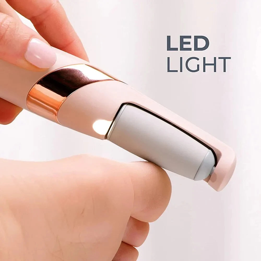 Electric Callus Remover & Foot File – Cordless Rechargeable Hard-Skin Remover with LED Light (Coarse & Fine Heads)