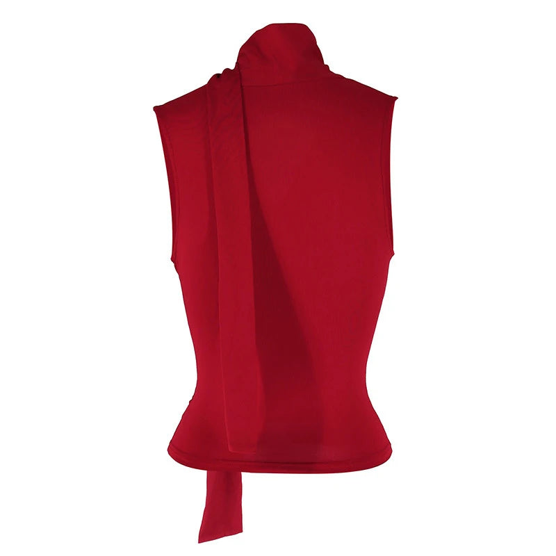 Women's Sleeveless V-Neck Tank Top - Slim Fit Knitted Summer Top | SHEFYSTYLE