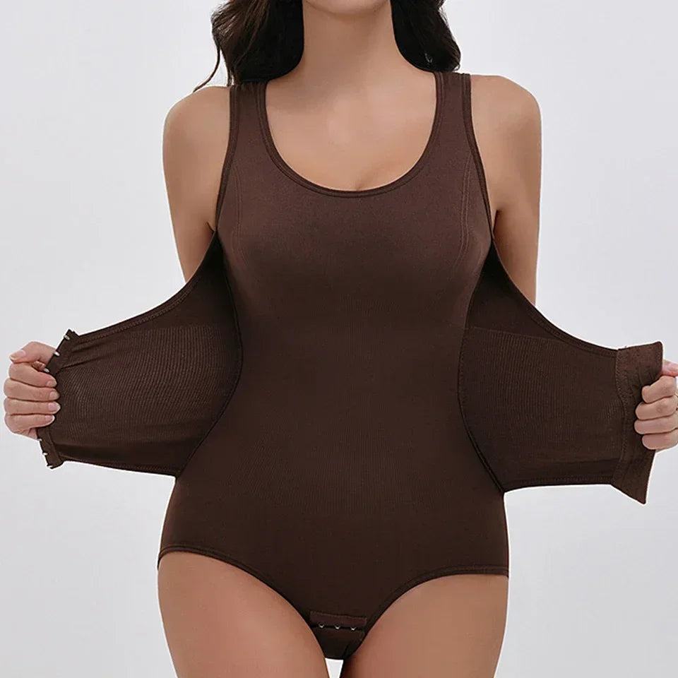 Women's Zipper Waist Trainer Bodysuit - Tummy Control Body Shaper Shapewear | SHEFYSTYLE