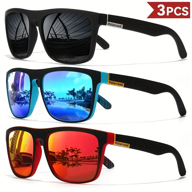 Polarized Square Sunglasses – Unisex Vintage UV400 Sunglasses with Mirrored Lenses (Driving, Fishing & Outdoor) | SHEFYSTYLE