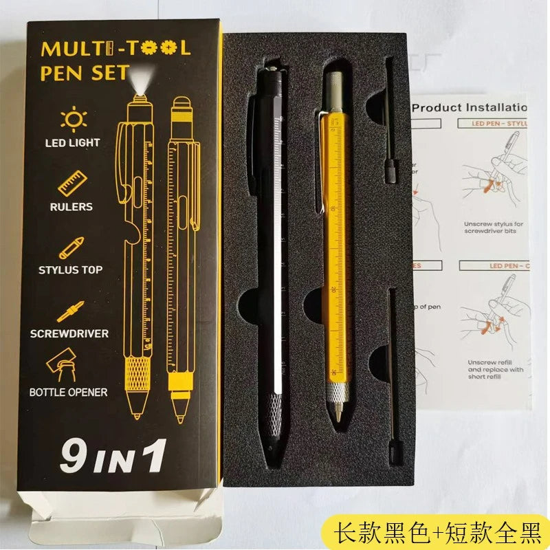 9-in-1 Multitool Pen - Screwdriver, Ruler & Stylus Gadget | Gift for Men & Dad | SHEFYSTYLE