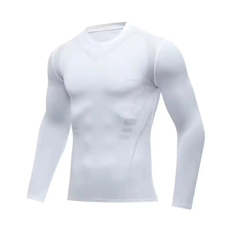 Men's Compression Sports Shirt - Quick-Dry Long Sleeve Gym & Running Top | SHEFYSTYLE