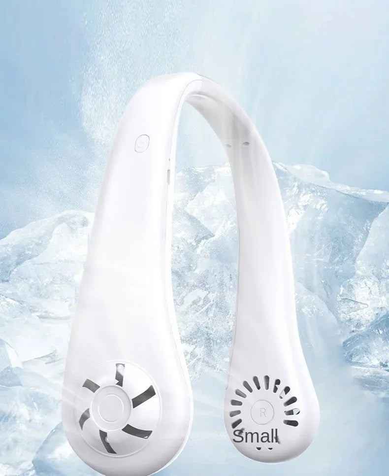 Hands-Free Bladeless Neck Fan – Portable USB Rechargeable Personal Cooling Fan (3 Speeds)