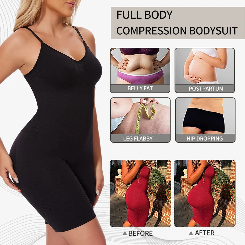 Women's Full Body Shaper Bodysuit - Tummy Control Butt Lifter Tank Top Shapewear | SHEFYSTYLE