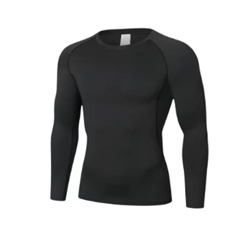 Men's Compression Sports Shirt - Quick-Dry Long Sleeve Gym & Running Top | SHEFYSTYLE
