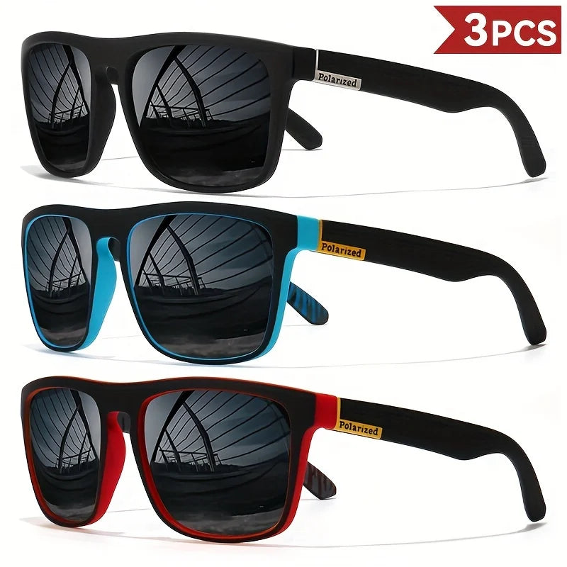 Polarized Square Sunglasses – Unisex Vintage UV400 Sunglasses with Mirrored Lenses (Driving, Fishing & Outdoor) | SHEFYSTYLE