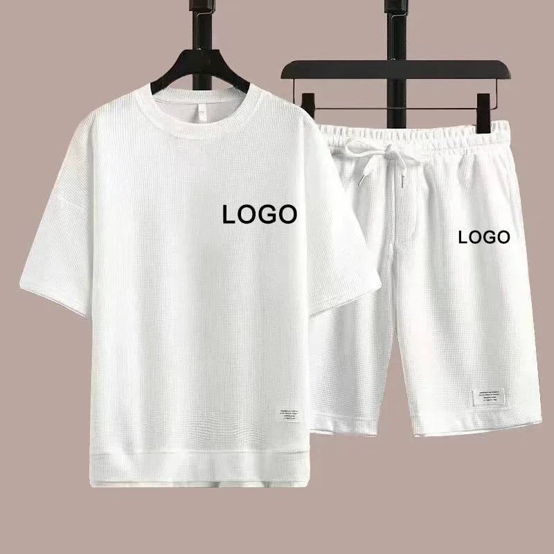 Men's 2-Piece Tracksuit Set - Short Sleeve Tee & Shorts Summer Streetwear Outfit | SHEFYSTYLE