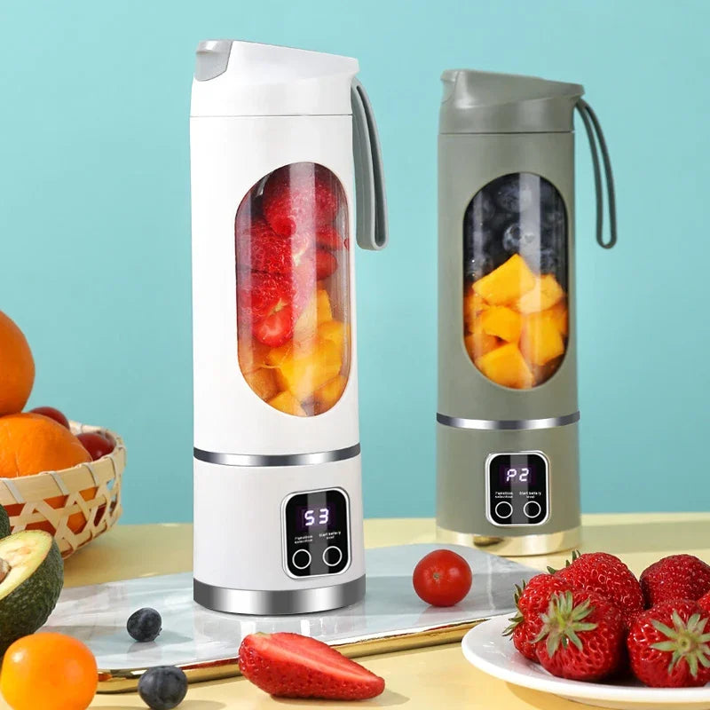 Portable USB Rechargeable Blender – 450ml Personal Smoothie & Juicer Cup (Ice-Crush Blades, Cordless)