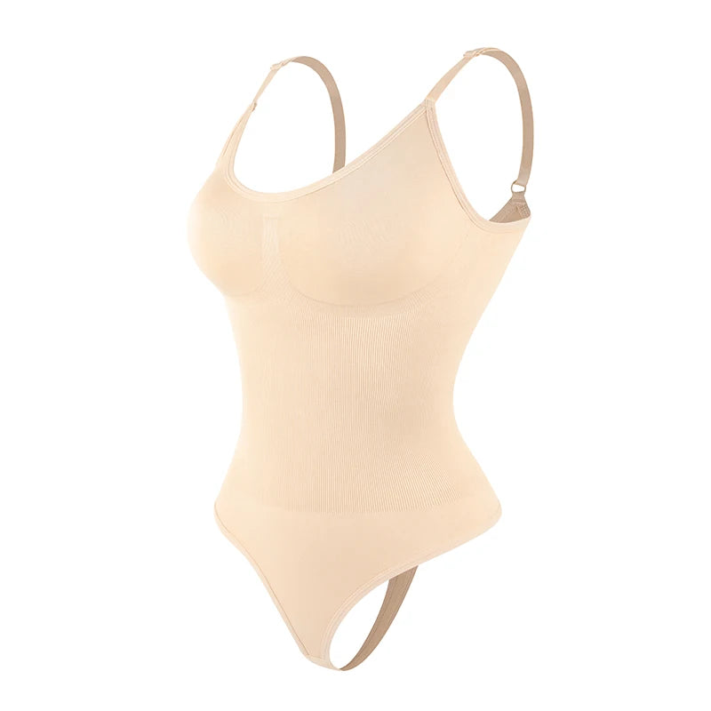 Women's Smoothing Full Body Shaper Bodysuit - Tummy Control Thong Shapewear | SHEFYSTYLE