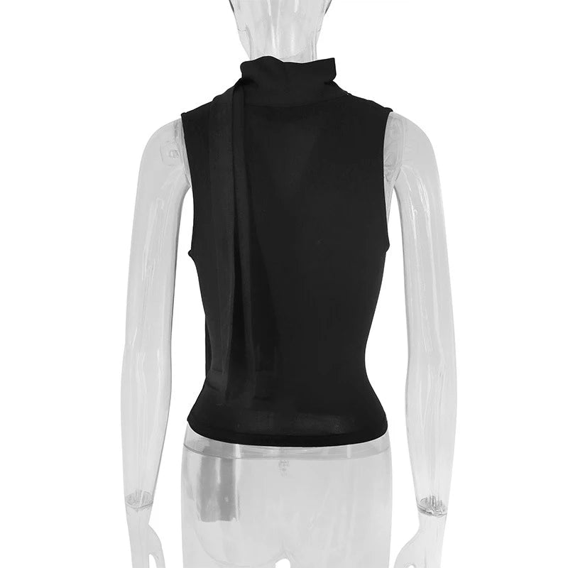 Women's Sleeveless V-Neck Tank Top - Slim Fit Knitted Summer Top | SHEFYSTYLE