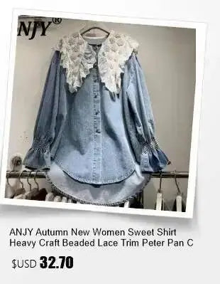 Women's Denim 2-Piece Set - Diamond-Embellished Short Sleeve Shirt & Straight Jeans | SHEFYSTYLE