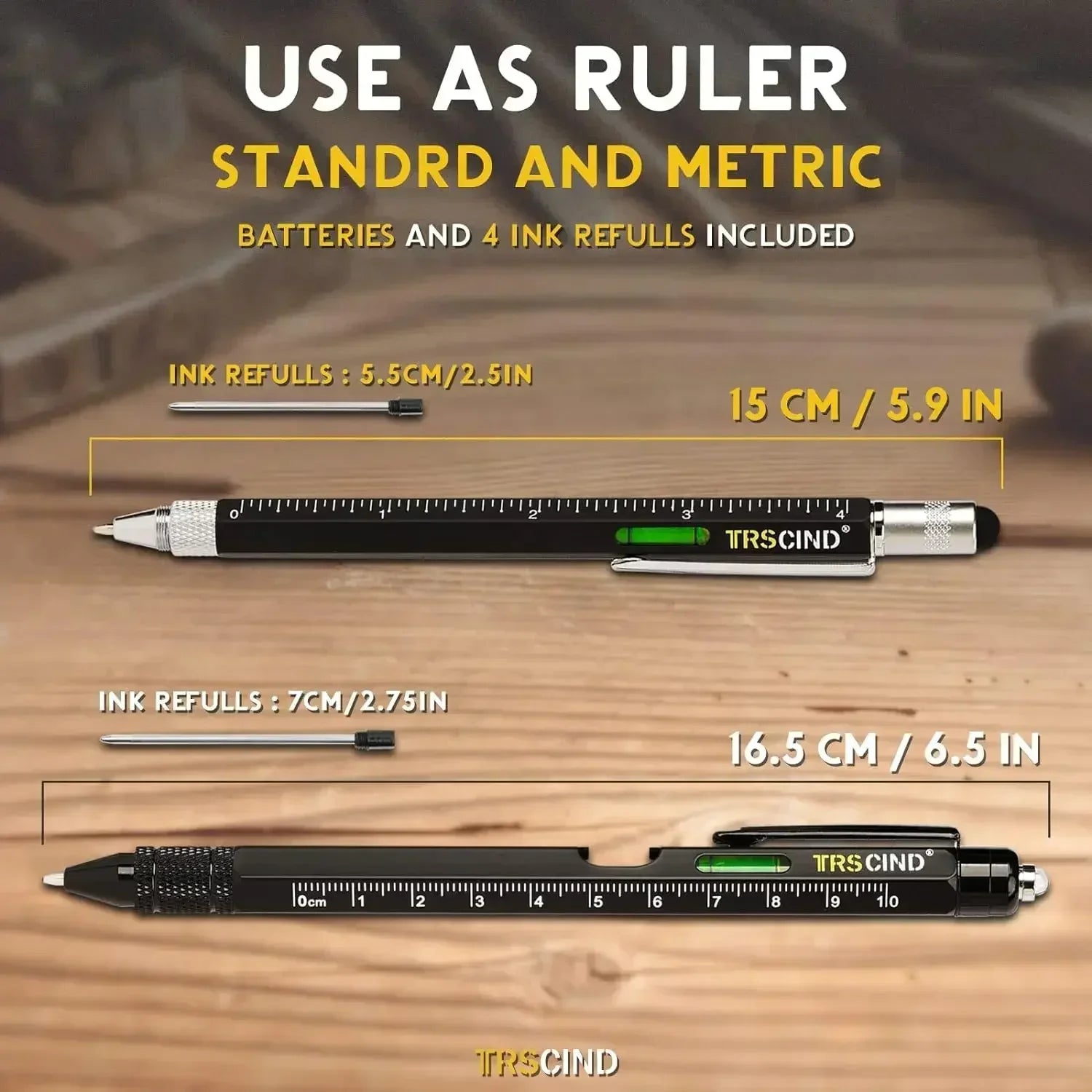 9-in-1 Multitool Pen - Screwdriver, Ruler & Stylus Gadget | Gift for Men & Dad | SHEFYSTYLE