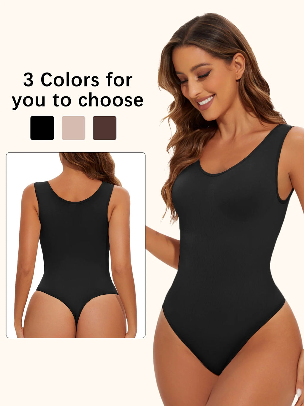 Women's Seamless Thong Shapewear Bodysuit - Tummy Control Flat Belly Body Shaper | SHEFYSTYLE
