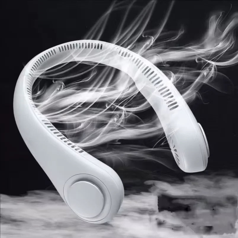 Hands-Free Bladeless Neck Fan – Portable USB Rechargeable Personal Cooling Fan (3 Speeds)