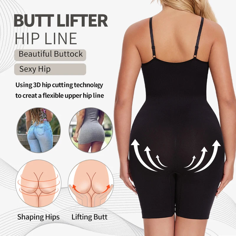 Women's Full Body Shaper Bodysuit - Tummy Control Butt Lifter Tank Top Shapewear | SHEFYSTYLE